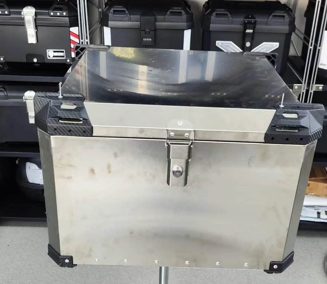 User-confirmed 100L stainless steel motorcycle top case reference